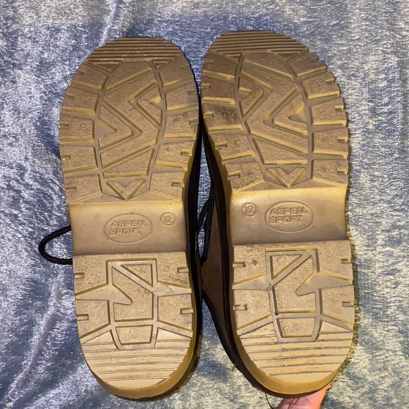 Aspen Sport Snow/Mud Duck Brown Leather Ankle Boots Lace Up Thinsulate size 12 - Picture 6 of 6